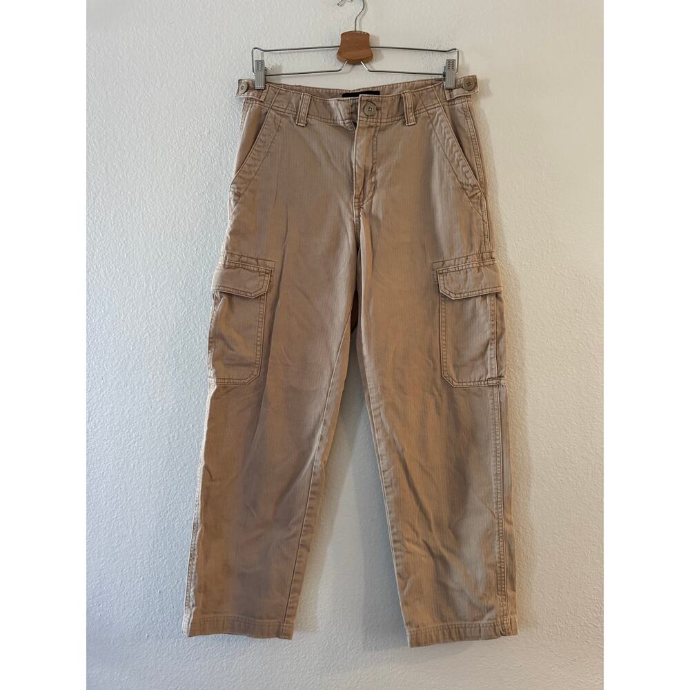 Cotton On Men's Baggy Cargo Pants Size 28 Khaki Tan Tactical Straight Pocket